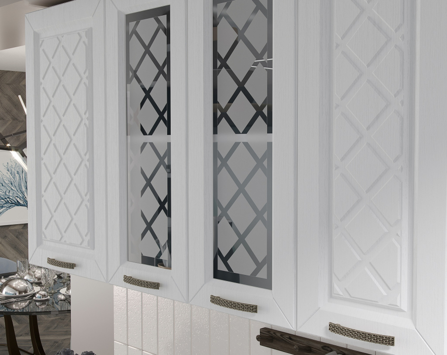 Кухонные гарнитуры, Кухня Агава 1,6 м Акация Белая/Трюфель МДФ