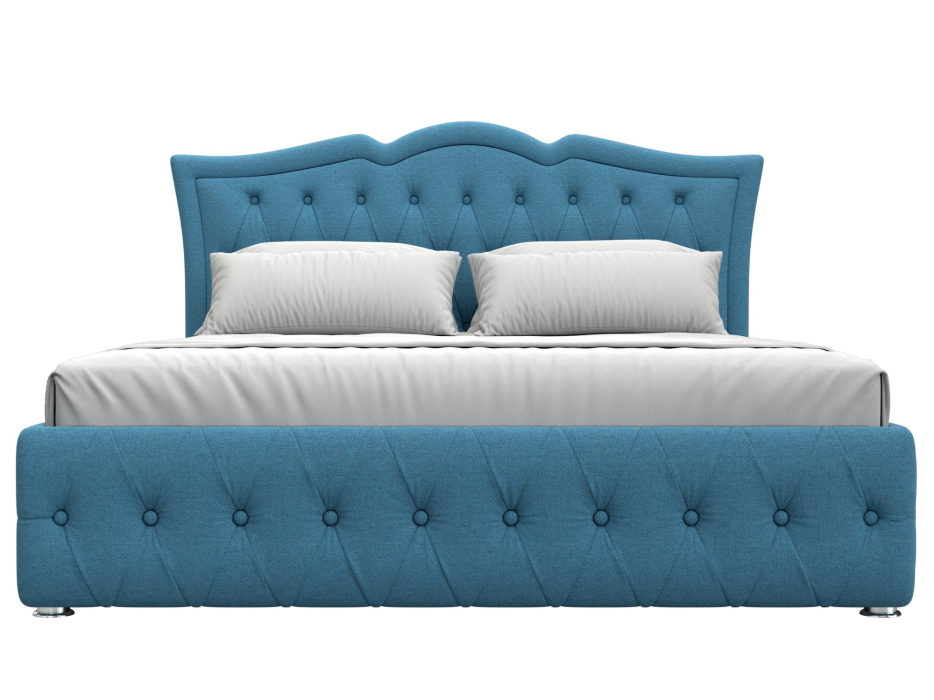 Мягкая кровать, Кровать интерьерная Герда 160, рогожка Амур