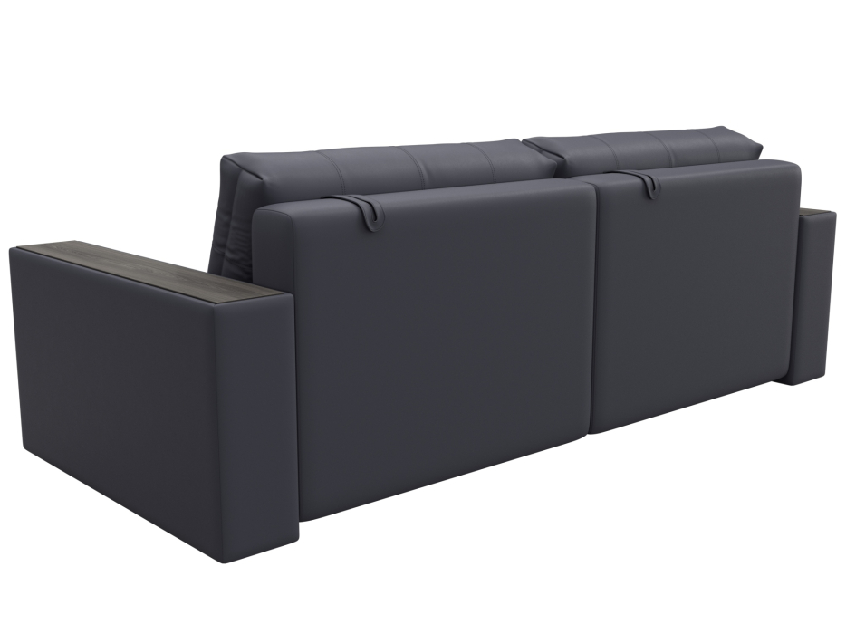 Диваны еврокнижки, Диван прямой с декором Лига-049 НПБ, экокожа GRIFON