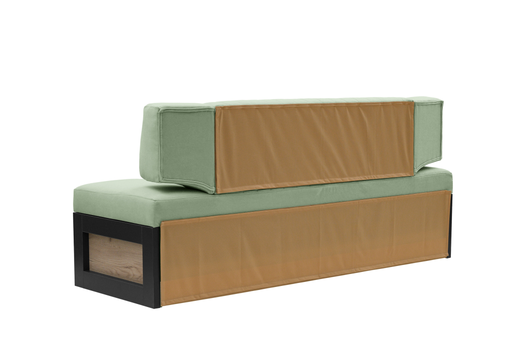 Диваны прямые кухонные, Прямой кухонный диван Парус 174 Дуб крафт серый