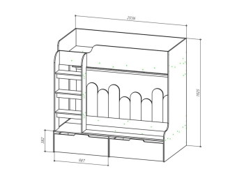 Кровать-чердак Браун
