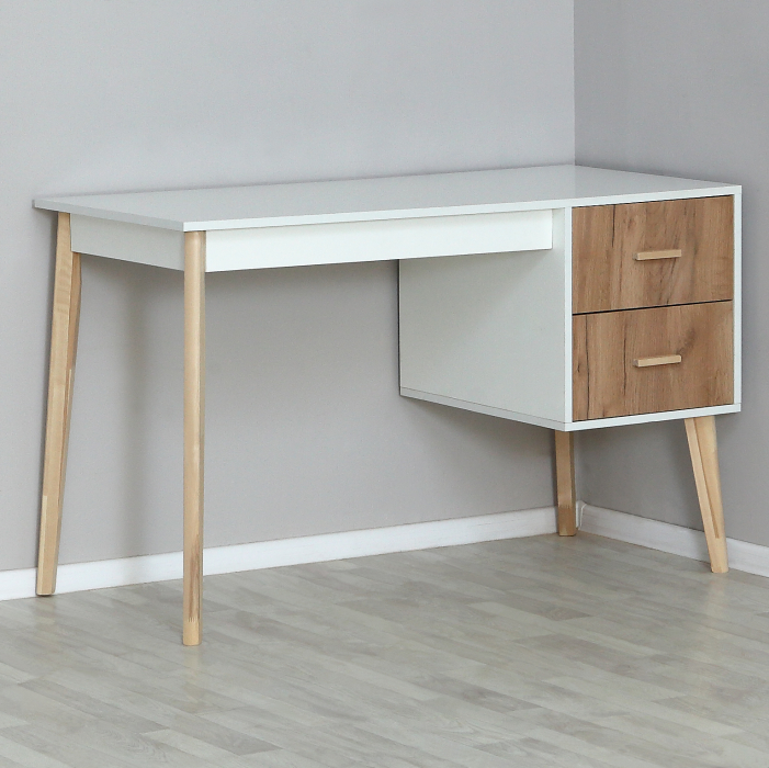 Прямые, Стол письменный с тумбой Скандик