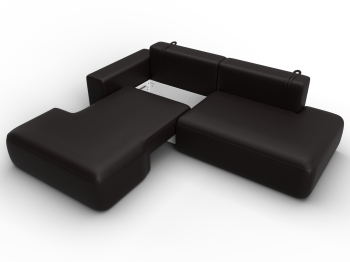 Диван угловой Лига-036 НПБ Модерн левый угол, экокожа GRIFON