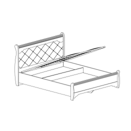 Кровать Флоренция 658, 1600, с подъемным основанием, дуб оксфорд