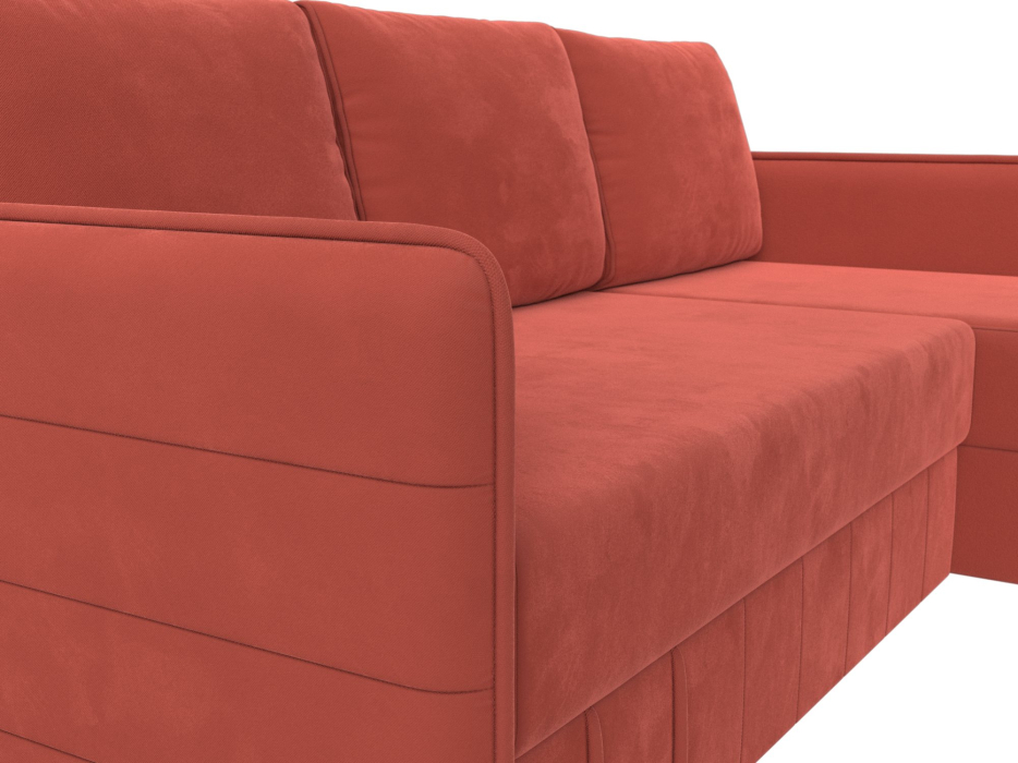 Диваны угловые в гостиную, Диван угловой Слим универсальный угол, микровельвет