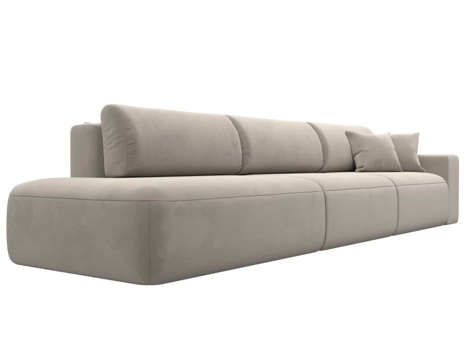 Диваны еврокнижки, Диван прямой Лига-036 Модерн Лонг подлокотник справа, микровельвет