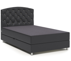 Мягкая кровать, Кровать тахта Премиум Люкс 90 с подъемным механизмом, рогожка / экокожа