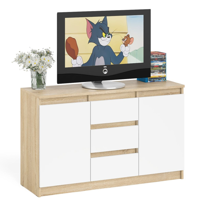 Комоды, Комод-тумба три ящика и две дверки Мори МК1200.3