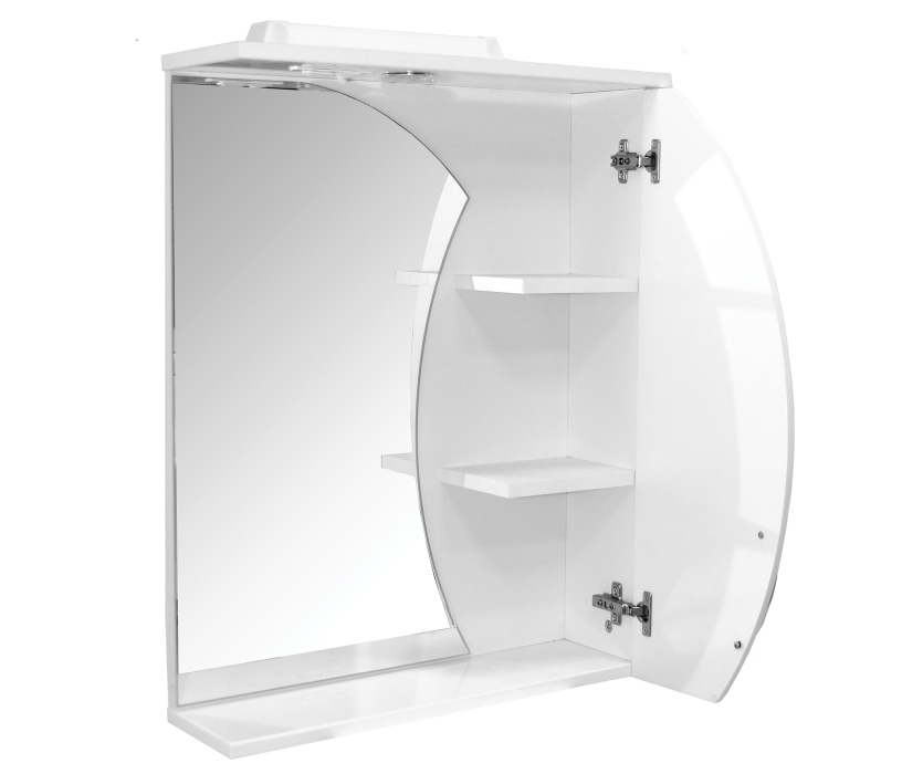 Мебель для ванных комнат, Набор мебели для ванной Mixline Магнолия-60 белый (зеркальный шкаф правый, пенал, тумба с 2 створками, раковина)