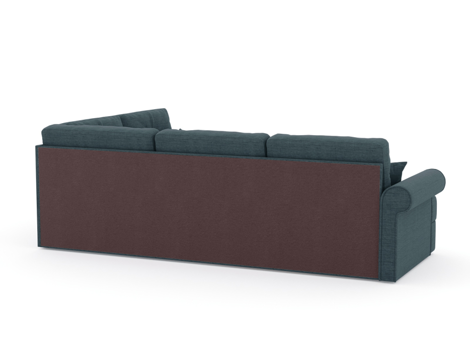 Диваны угловые в гостиную, Диван-кровать угловой Мирта дельфин, рогожка Люкс