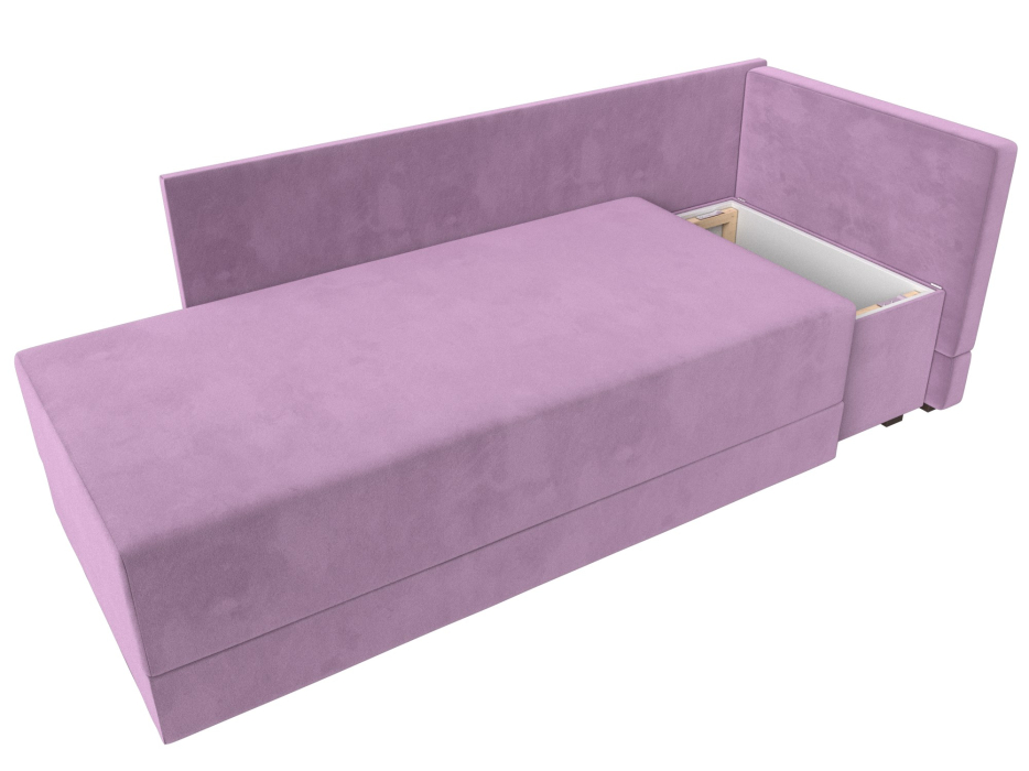 Кушетка диван, Кушетка Никас правая, микровельвет