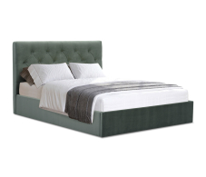 Мягкая кровать, Двуспальная кровать БЕЛЛИНИ 180х200, с подъемным механизмом, велюр