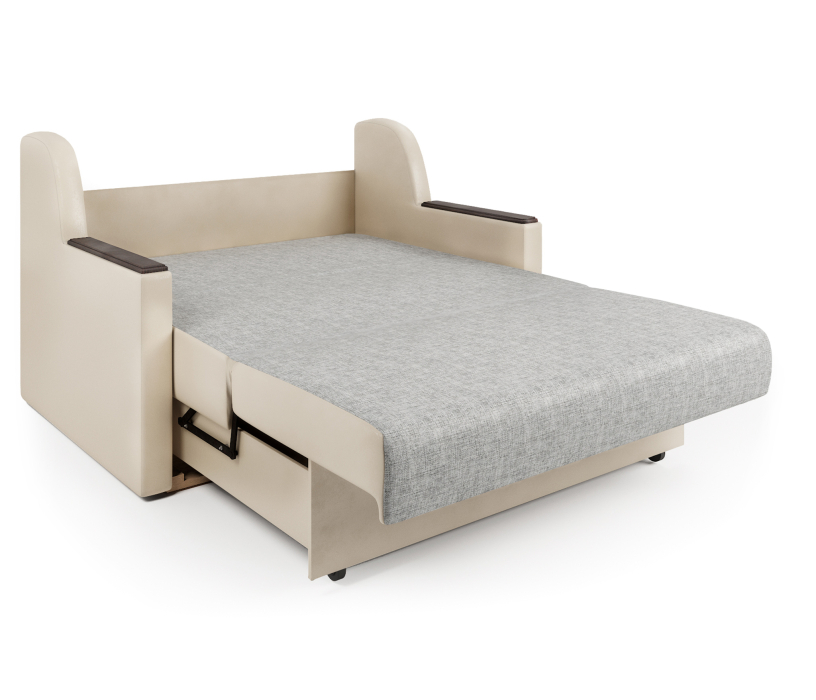 Диваны с ящиком для белья, Диван-кровать Аккорд Д 140, экокожа/шенилл