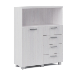 Стеллаж низкий для документов с фасадом и ящиками Конгресс мод. 4.3