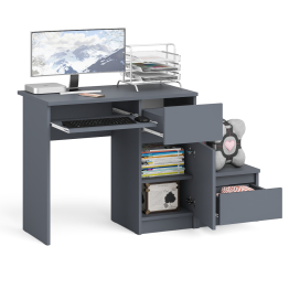 Компьютерный стол МС-1 правый с тумбой Мори