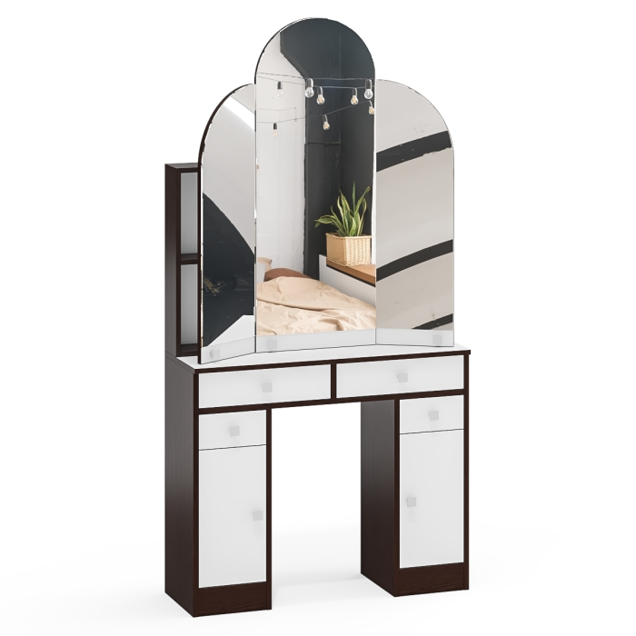 С зеркалом, Туалетный столик Трельяж МД №2