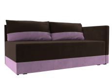 Кушетка диван, Кушетка Никас правая, микровельвет