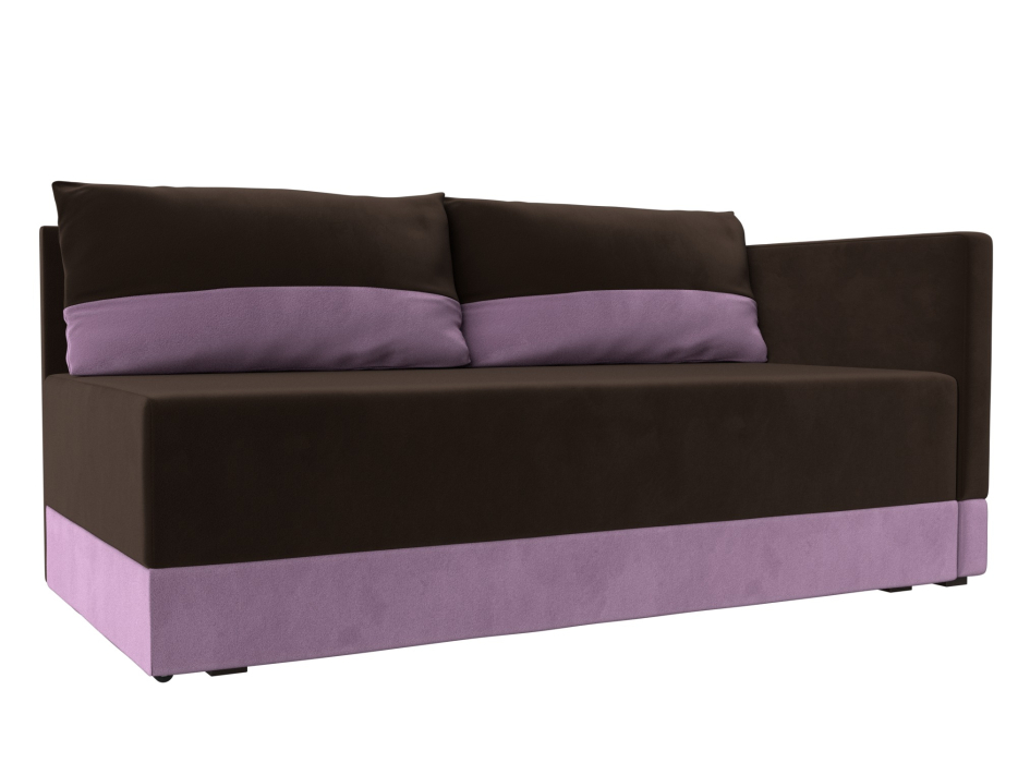 Кушетка диван, Кушетка Никас правая, микровельвет