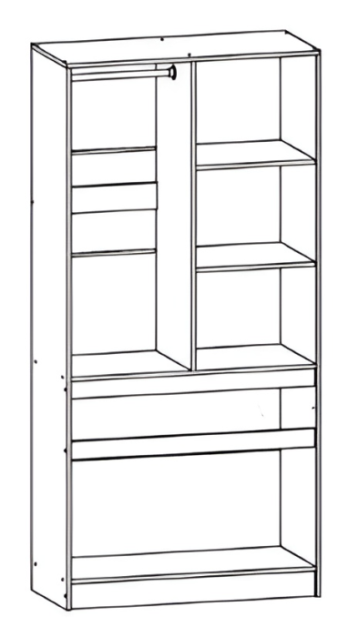Шкафы распашные, Шкаф распашной Сура 1000