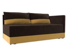 Кушетка диван, Кушетка Никас правая, микровельвет