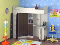 Кровати-чердаки, Кровать-чердак "Теремок 1" (Дуб молочный)