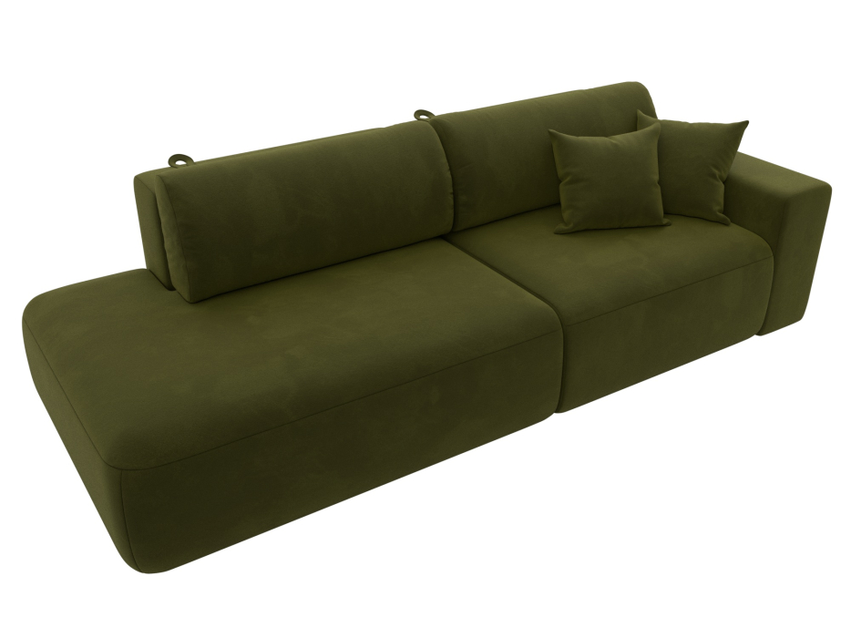 Диваны еврокнижки, Диван прямой Лига-036 Модерн подлокотник справа, микровельвет