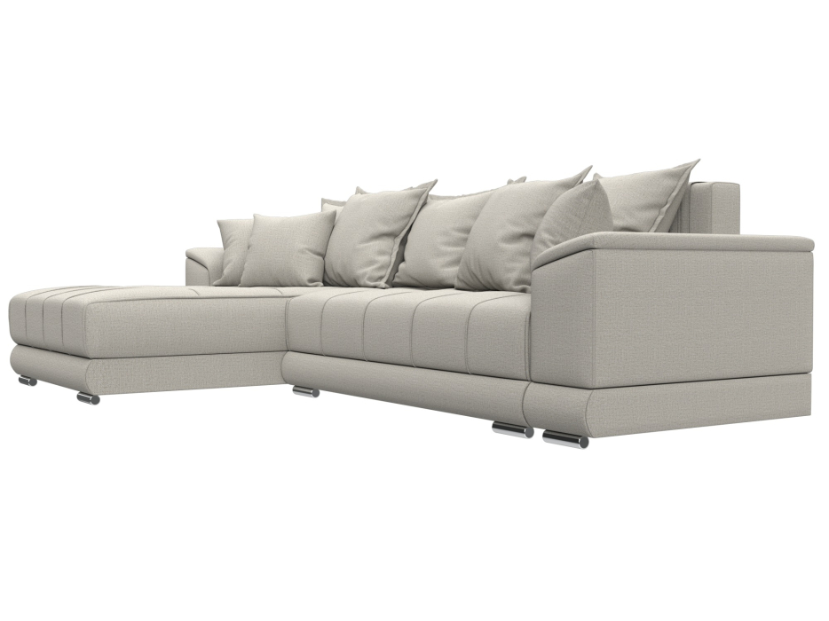 Диваны угловые в гостиную, Диван угловой НордСтар левый угол, рогожка Амур