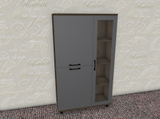 Шкафы распашные, Модульная система Грейс Шкаф ШК-5081  Гикори Джексон Темный