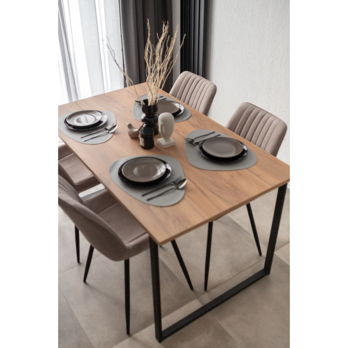 Обеденные столы, Деревянный стол Лиман 140 х 80 (черные ноги)