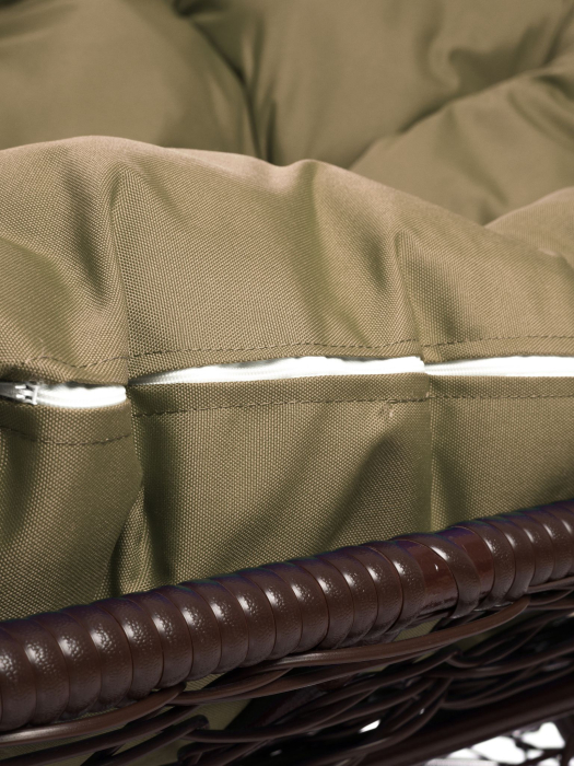 Диваны, Диван МАМАСАН с ротангом коричневый