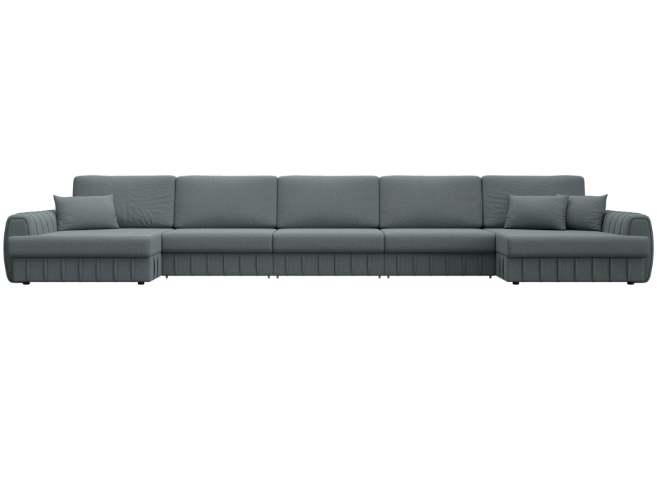 Диваны угловые в гостиную, Диван П-образный Лига-057 НПБ МегаЛонг, рогожка Амур