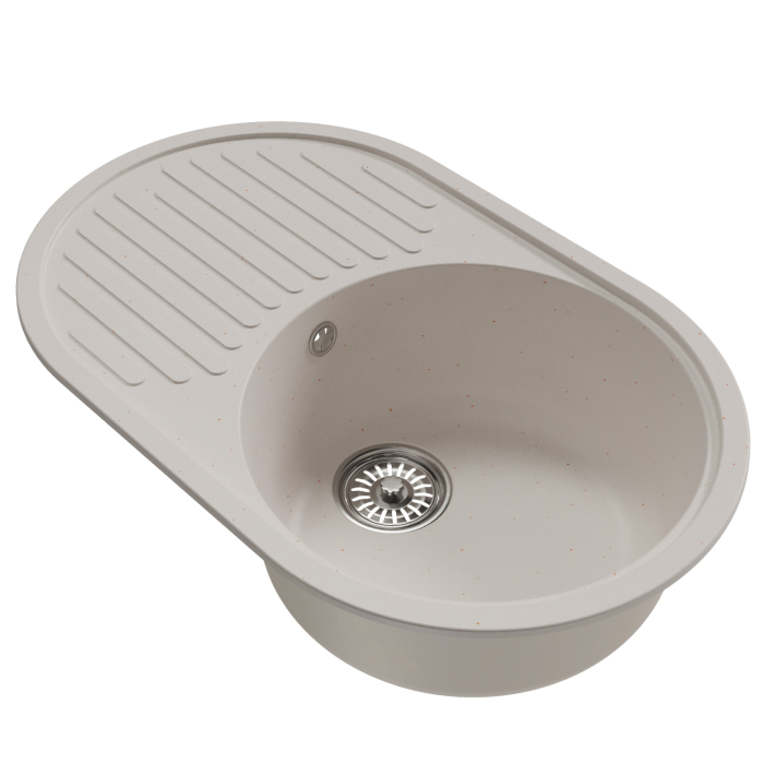 Кухонные мойки, Мойка ML-GM16 овальная с крылом, 730*460*180мм NEW*