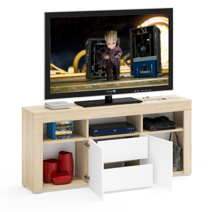 ТВ-тумбы, ТВ-тумба Сура 1604 с двумя ящиками и дверками