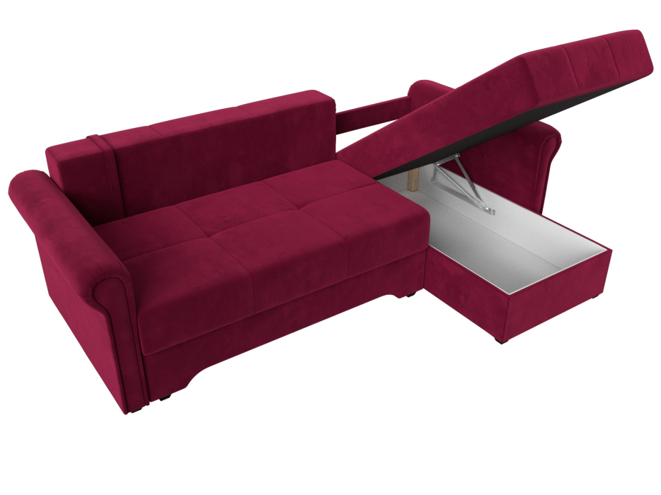 Диваны угловые в гостиную, Угловой диван Леон правый угол, микровельвет