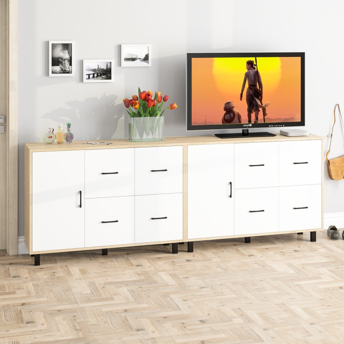 ТВ-тумбы, Два комода РВК 125-1204 с дверкой и 4-мя ящиками