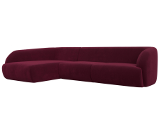 Диваны угловые в гостиную, Диван угловой Лига-041 левый угол, микровельвет