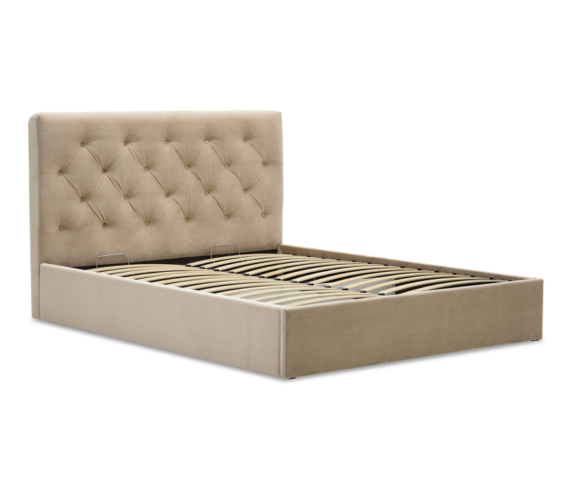 Мягкая кровать, Двуспальная кровать БЕЛЛИНИ 180х200, с подъемным механизмом, велюр