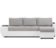 Диваны угловые в гостиную, Диван-кровать угловой Атланта со столиком еврокнижка,велюр+экокожа