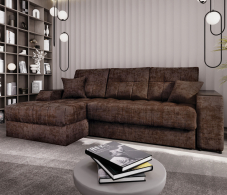 Диваны угловые в гостиную, Угловой диван-кровать Лас-Вегас левый, шенилл