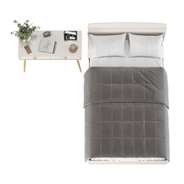 Стол на ножках с ящиками и кровать Афина 1200