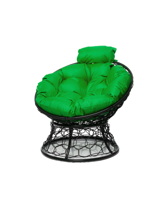 Кресла, Кресло ПАПАСАН мини с ротангом чёрное