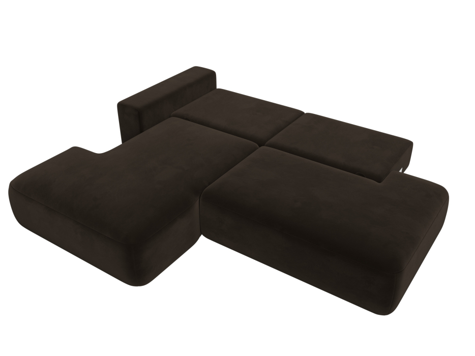 Диваны угловые в гостиную, Диван угловой Лига-036 Модерн левый угол, микровельвет