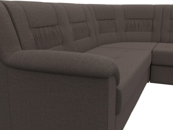 Диван угловой Карелия правый угол, рогожка Амур