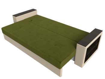 Диван прямой Дубай Лайт полки справа, микровельвет/экокожа