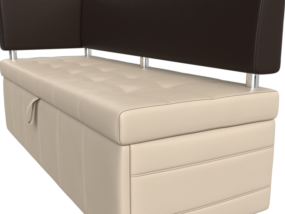 Диваны угловые кухонные, Кухонный прямой диван Стоун с углом левый, экокожа