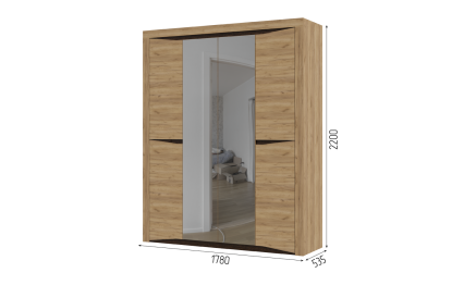 Шкаф четырехстворчатый ШК 703 спальня Паола