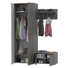 Шкаф Остин с тумбой и вешалкой для верхней одежды