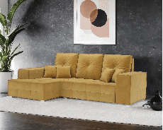 Диваны угловые в гостиную, Диван угловой Монреаль Левый угол (Велюр)