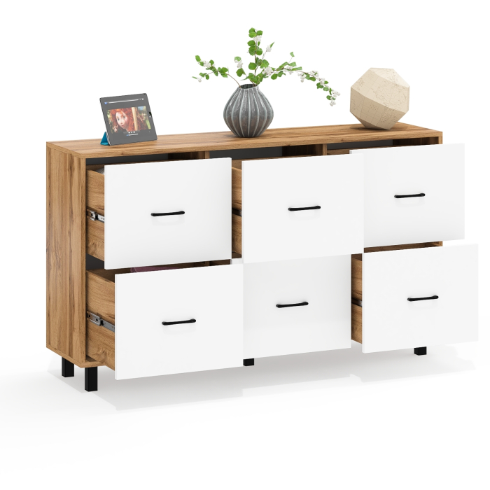 ТВ-тумбы, Комод шесть выдвижных ящиков РВК 127-1504