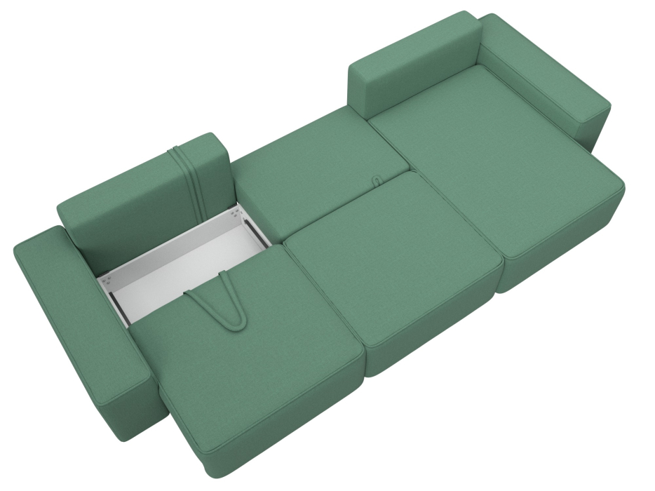 Диваны угловые в гостиную, Диван угловой Лига-074 угол универсальный, рогожка Амур